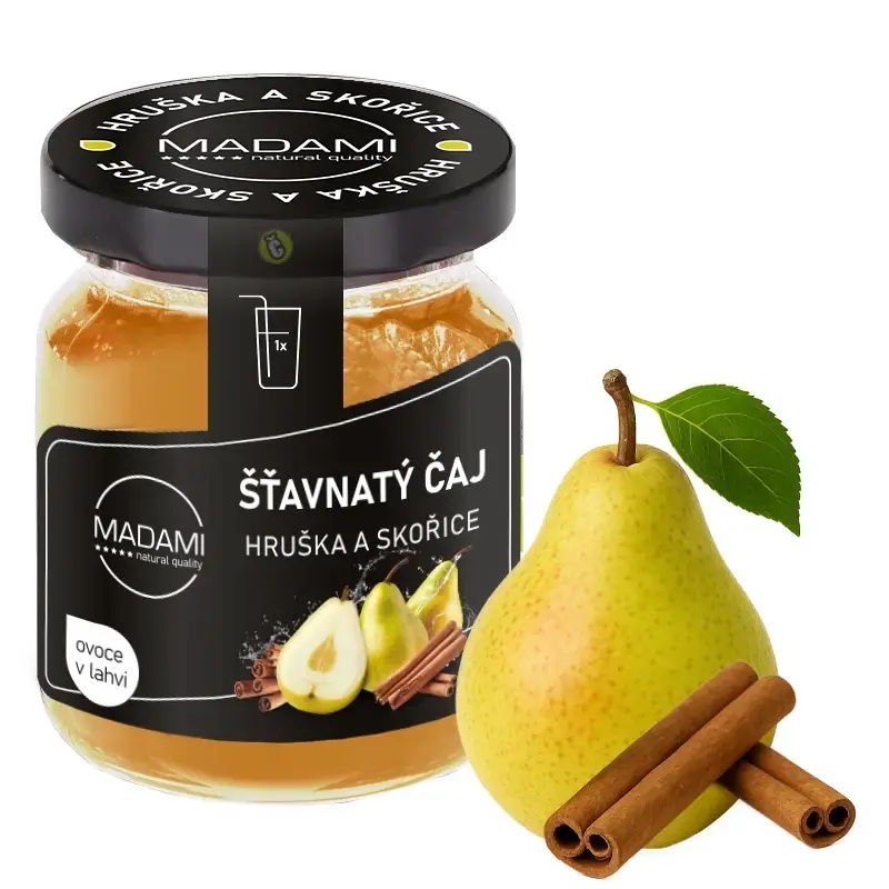 Super Cena MADAMI s.r.o. Šťavnatý čaj Madami Hruška a skořice 55g