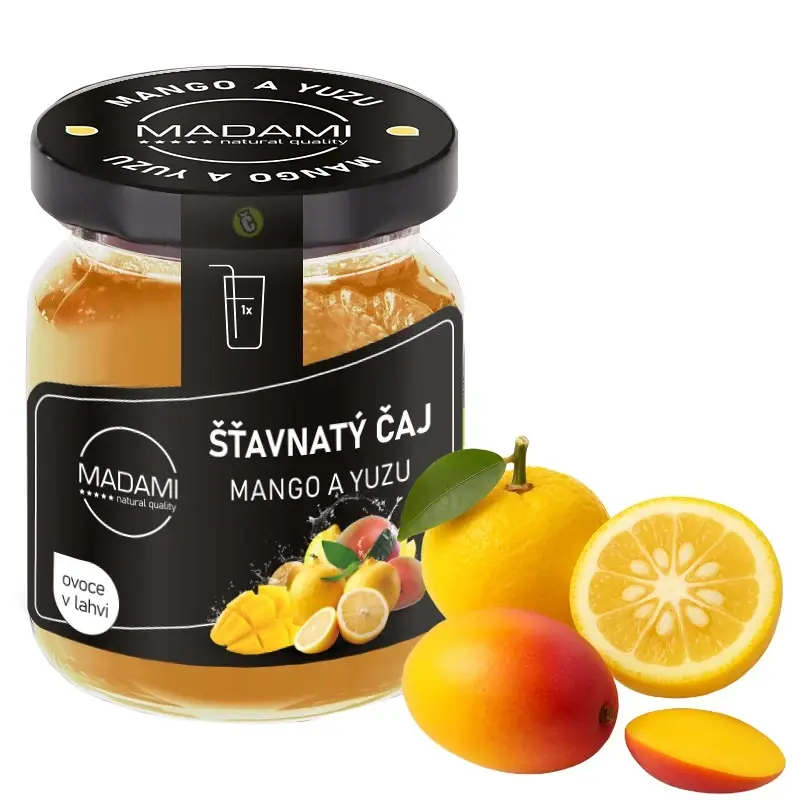 MADAMI s.r.o. Šťavnatý čaj Madami Mango & Yuzu 55g Vysoce Kvalitní