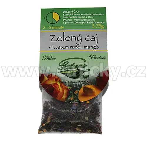 Autentický Gatuzo Čaj Zelený čaj s ruží a mangem 3.5 g