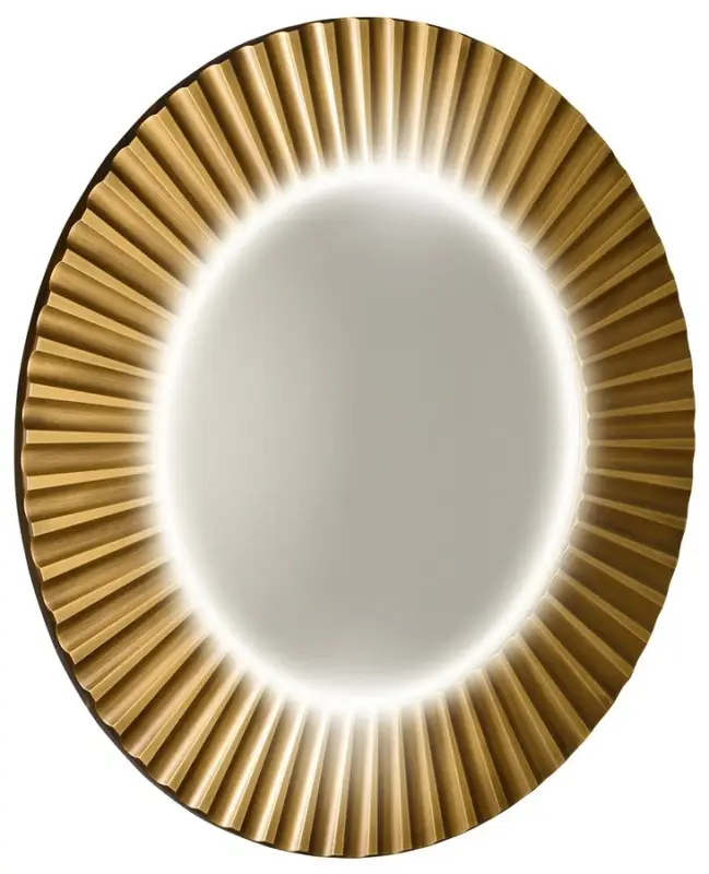 Ihned K Objednání SAPHO PRIDE STRIP kulaté zrcadlo s LED osvětlením v rámu ø 90cm, bronz