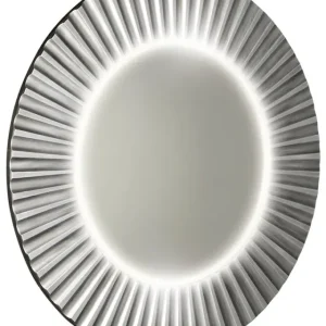 Tovární Cena SAPHO PRIDE STRIP kulaté zrcadlo s LED osvětlením v rámu ø 75cm, stříbrná