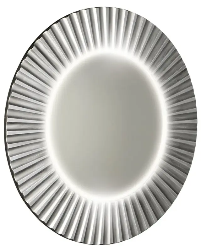 Tovární Cena SAPHO PRIDE STRIP kulaté zrcadlo s LED osvětlením v rámu ø 75cm, stříbrná