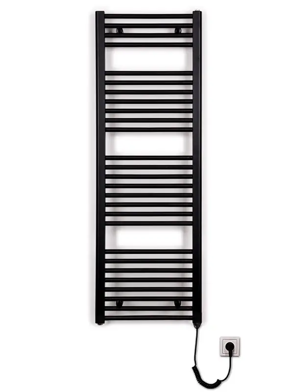 Koupelnový radiátor elektrický Thermal KD-E 450/1320 - 400W - černý mat Cenově Výhodný