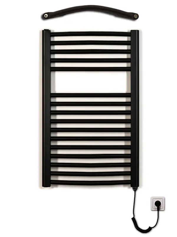 Koupelnový radiátor elektrický Thermal KDO-E 450/ 720 - 300W, pravý - černý mat Výhodná Nabídka
