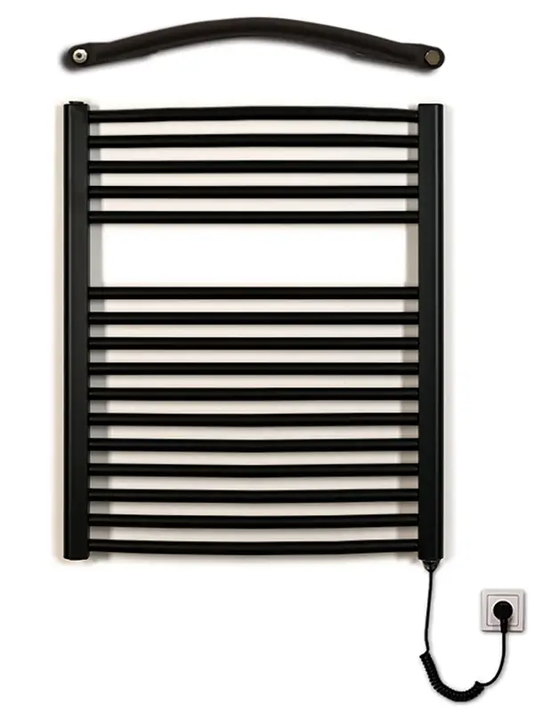 Jen Po Omezenou Doba Koupelnový radiátor elektrický Thermal KDO-E 600/ 720 - 300W, pravý - černý mat