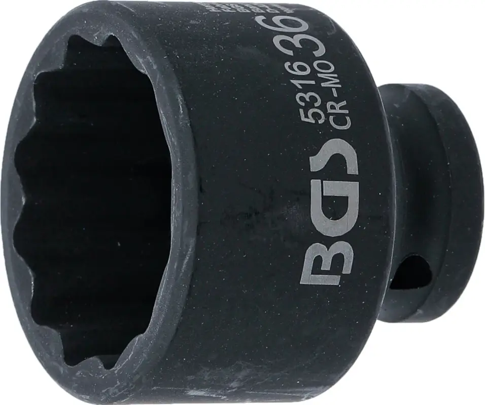 Nejlepší Volba BGS Hlavice nástrčná, tvrzená, dvanáctihranná, 12,5 mm (1/2"), 36 mm - BGS 5316