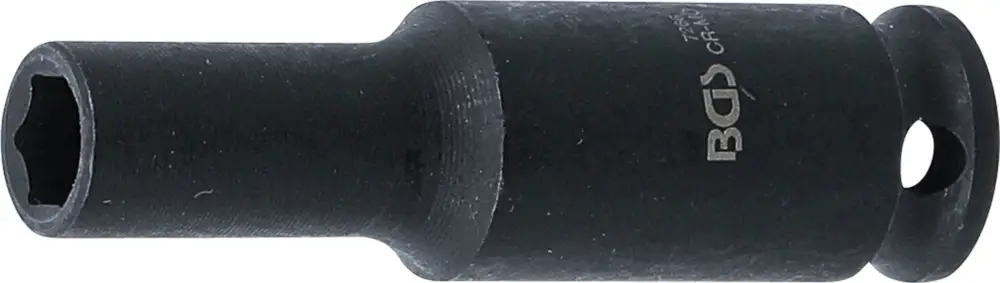 BGS Silová nástrčná hlavice, šestihranná, prodloužená,6,3 mm (1/4"),6 mm Výprodej