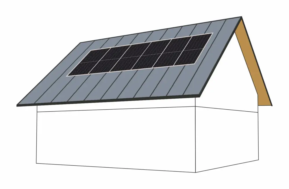 Cenová Bomba Solar Kerberos střešní konstrukce na šikmou plechovou střechu pro 6 panelů