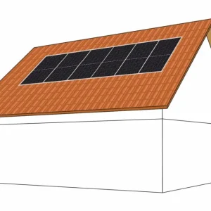 Solar Kerberos střešní konstrukce na šikmou taškovou střechu pro 6 panelů Nakupujte Hned