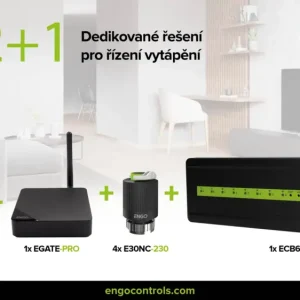 Speciální Cena ENGO CONTROLS Komplet pro váš byt 2+1 Zigbee 3.0, podlahové vytápění