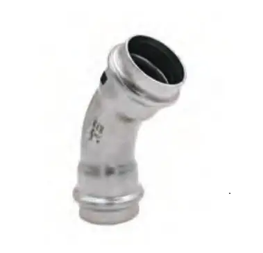 Bezpečná Platba Nerez lisovací koleno 45° 1041 -108 mm - pro topení i pitnou vodu F/F