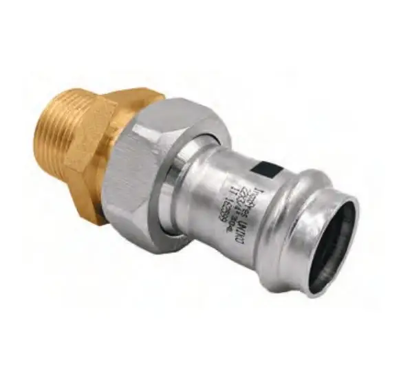 Výprodej Nerez lisovací šroubení 331 - 22 x 3/4" vnější závit - pro topení i pitnou vodu