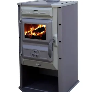 Bezpečná Platba TIM SISTEM Krbová kamna na dřevo Čarobna pec ECO 6,9 kW, ocelová, šedo-zelená
