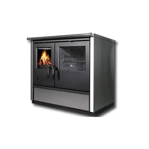 Originální TIM SISTEM kuchyňský sporák na dřevo s výměníkem NORTH HYDRO ECO L 16 INOX 16kW, černý